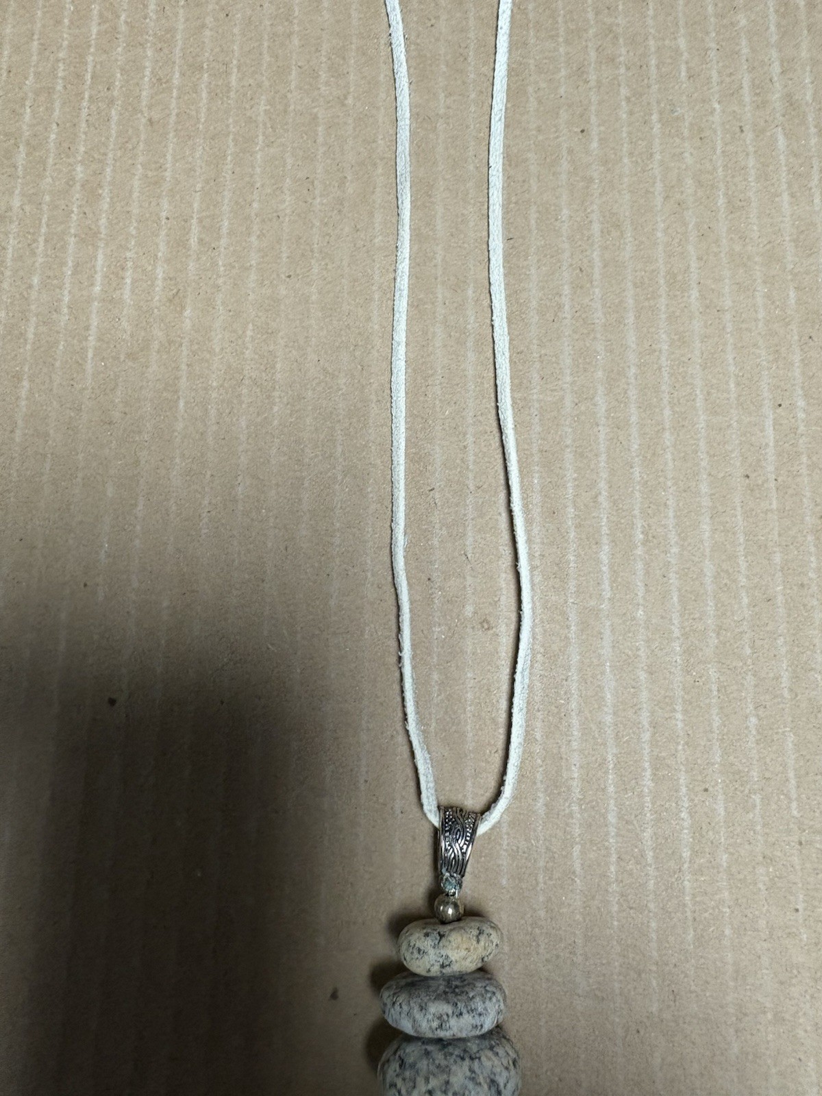 Beach Stone Cairn Necklace, Stones From The Shores Of Lake Superior