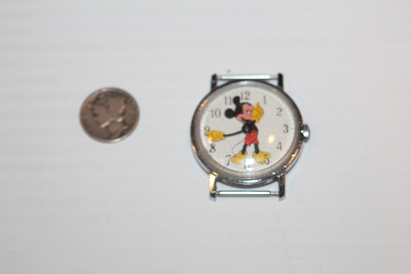 Vintage MCM 1970s Mickey Mouse Watch Disney Ingersol? Disney Productions AS IS