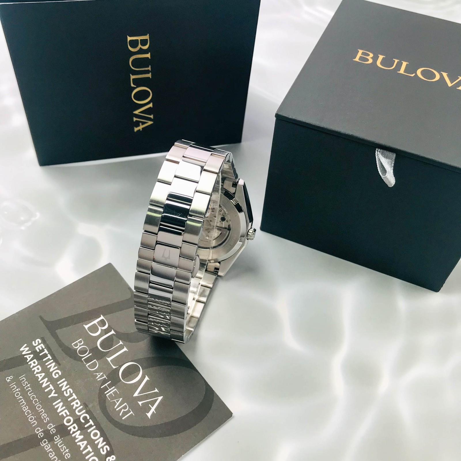 Bulova Surveyor 96A274 Automatic Men’s Watch with Open Heart White Dial 42mm