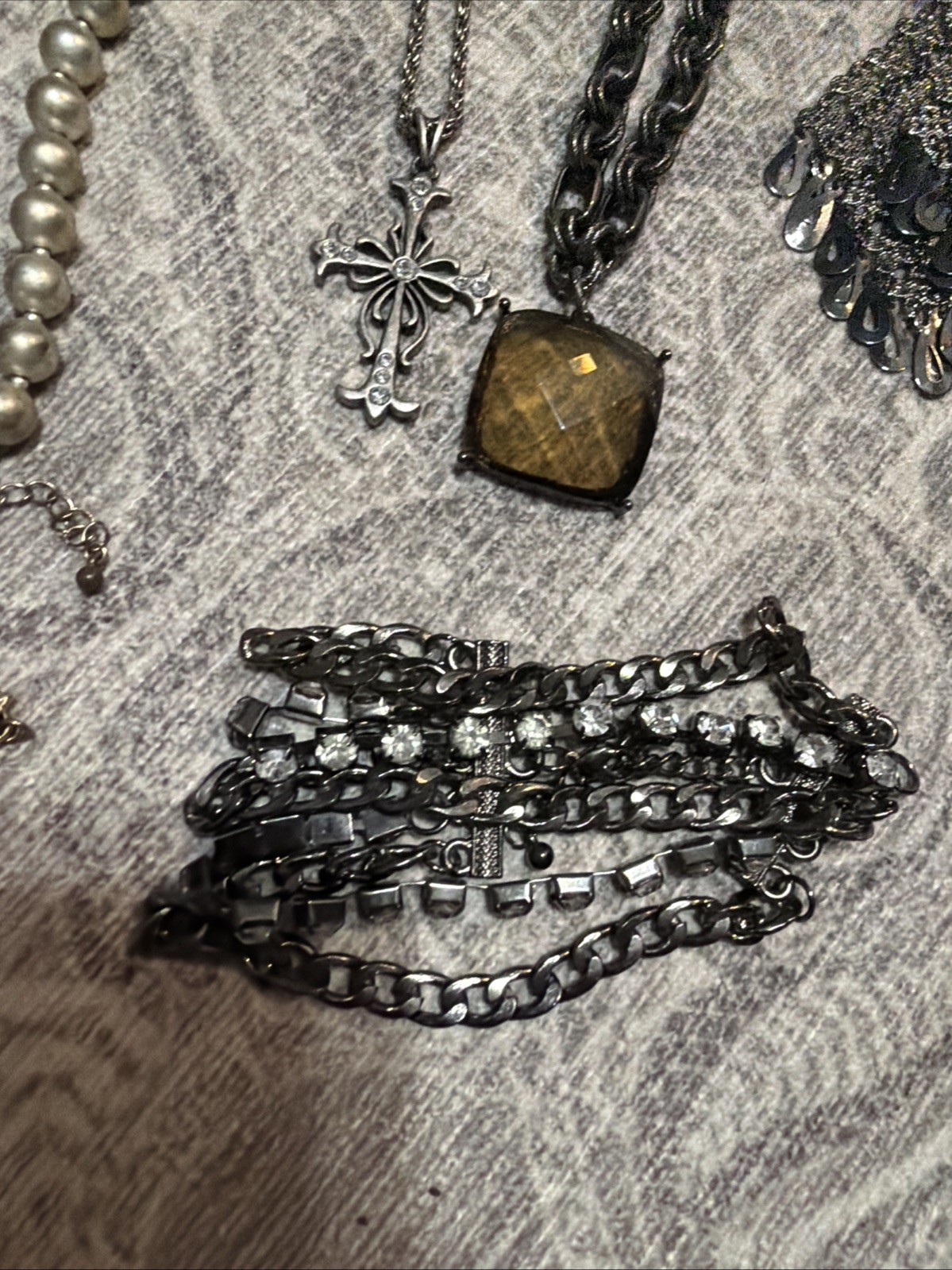 20 Lot Gothic Inspired Costume Jewelry Romance Core Goth Black Emo Renaissance
