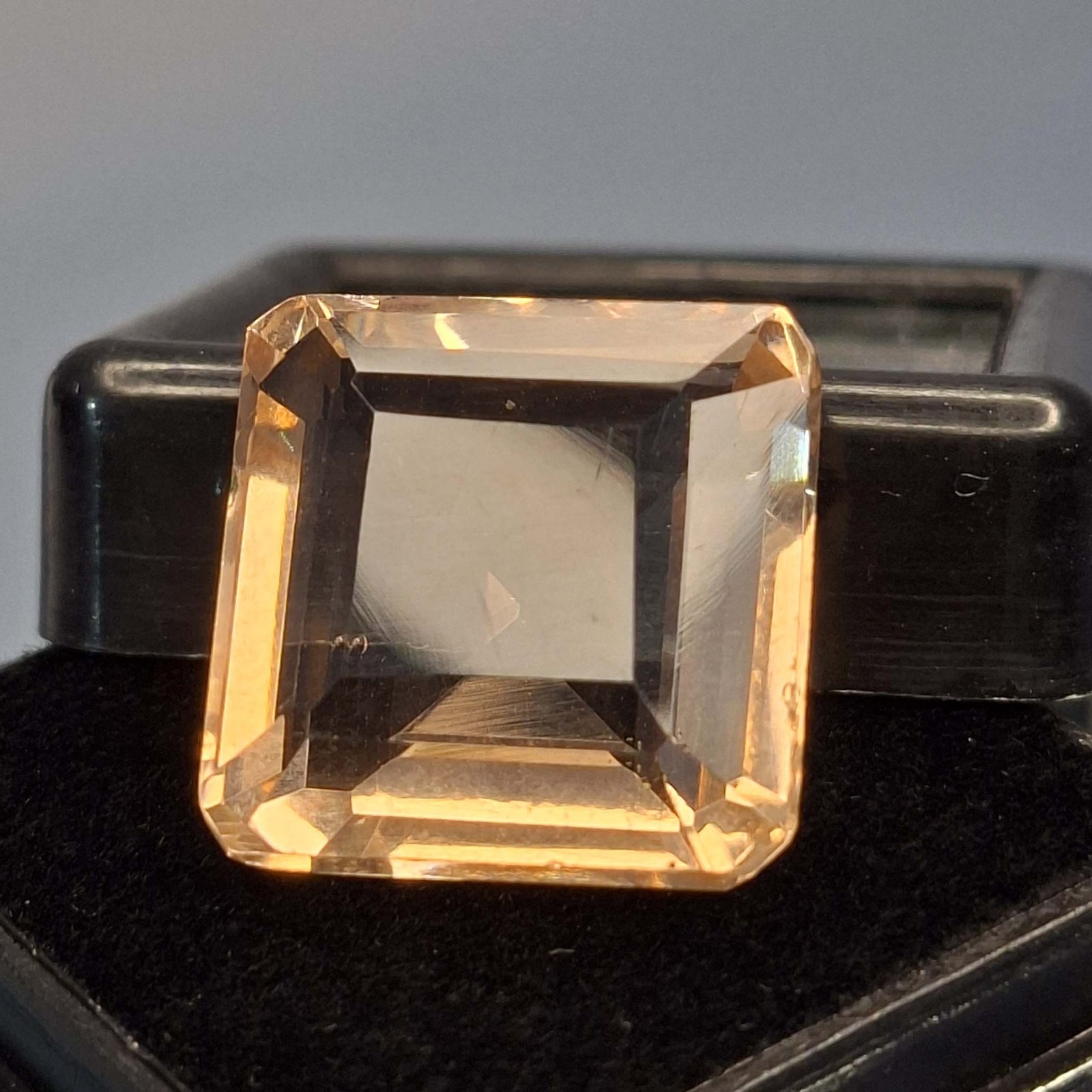 Peach Morganite Square Cut 15-17 Carat Natural Certified Loose Gemstone RK872
