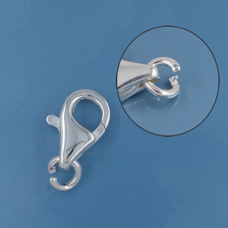 Sterling Silver Lobster Claw Clasp Connector w/ Locking Open Jump Ring #44116