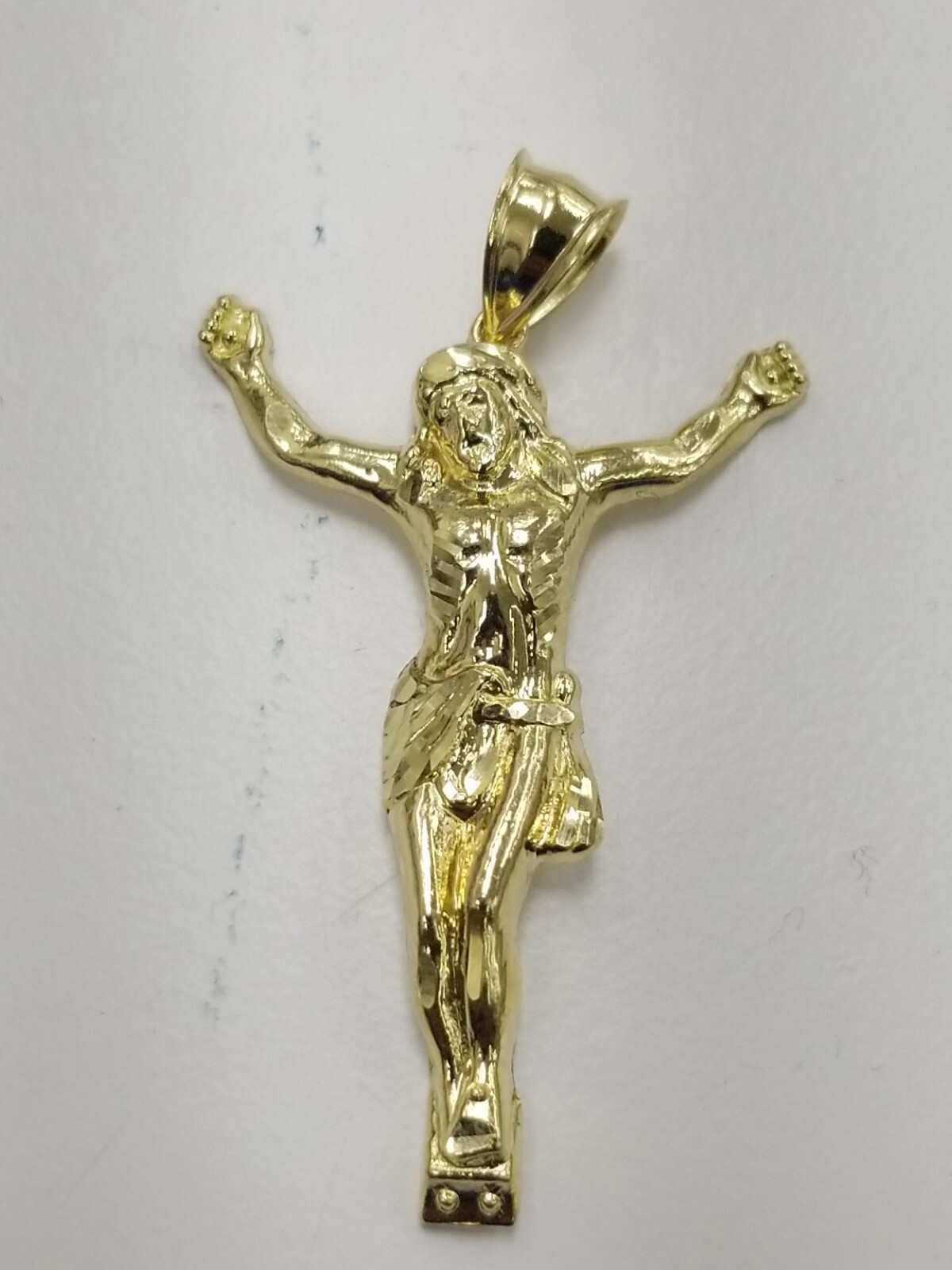 10KT Jesus Body Cross Gold Pendant – 4mm Bail, Genuine & Authentic
