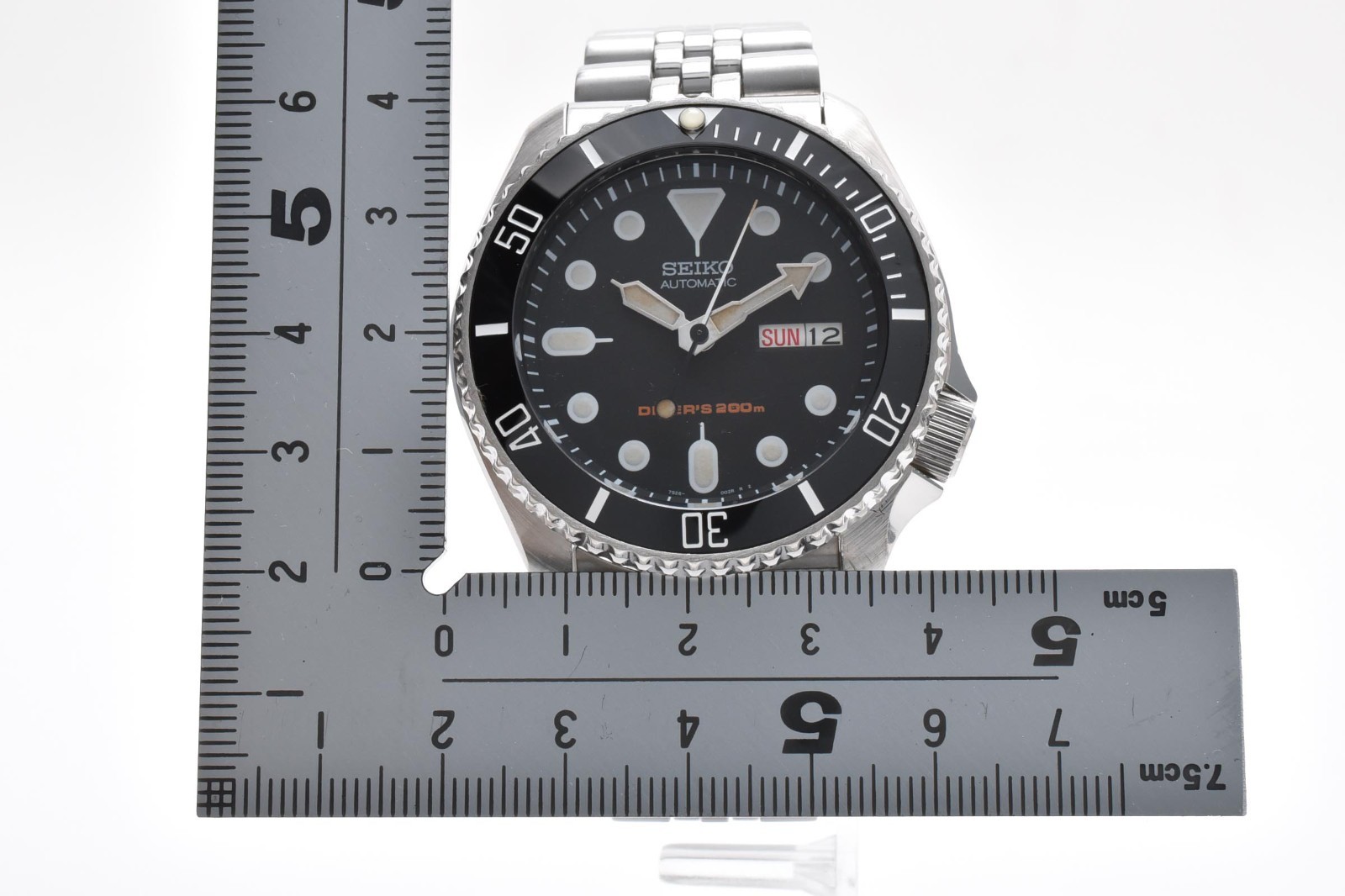 [Exc+5] SEIKO SKX007 7S26-0020 Black Boy Automatic Diver Vintage Men Watch 16.5c