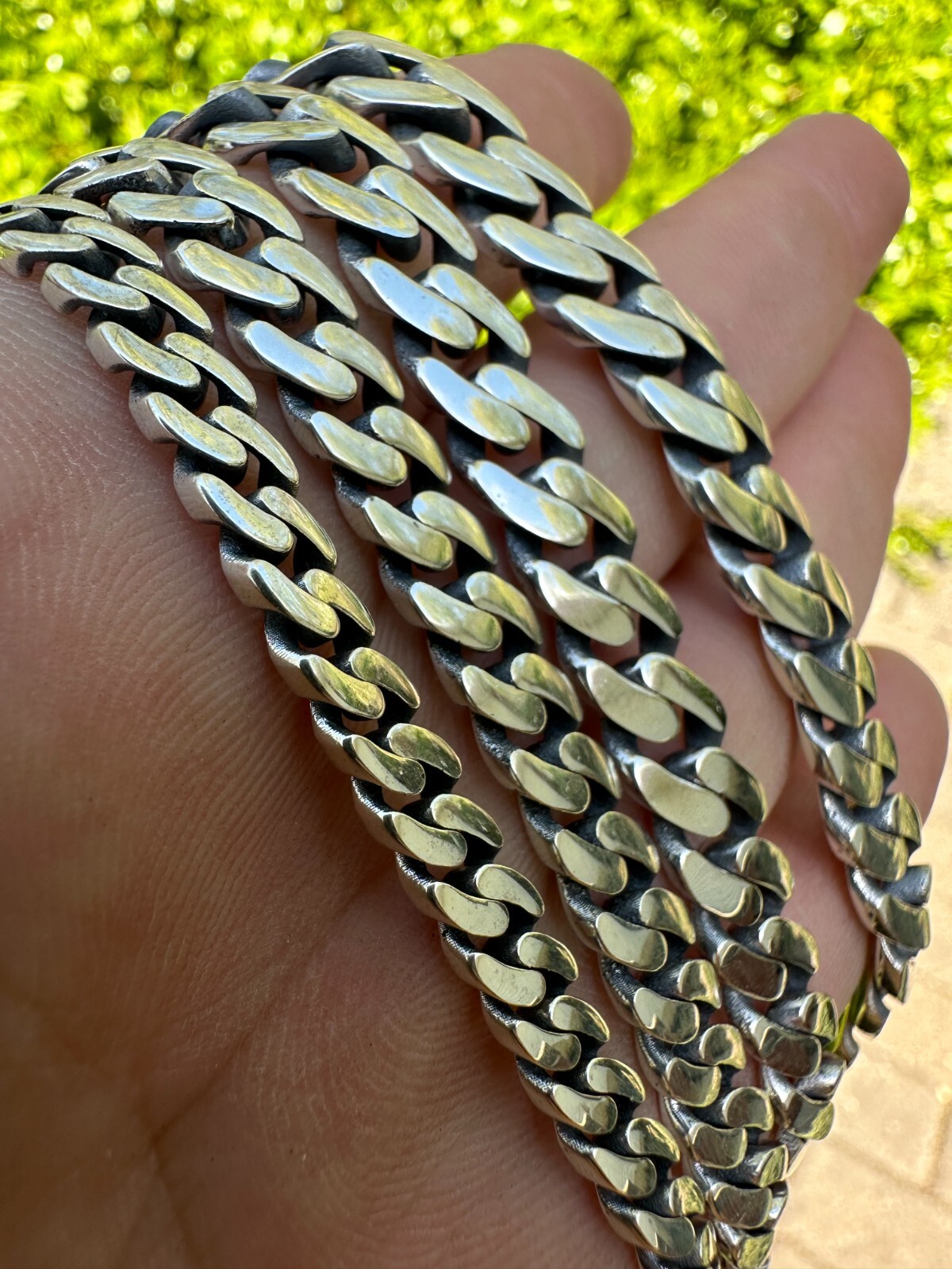 Miami Cuban Link Mens Chain Bracelet Real 925 Sterling Silver Sleek Clasp 6-12mm