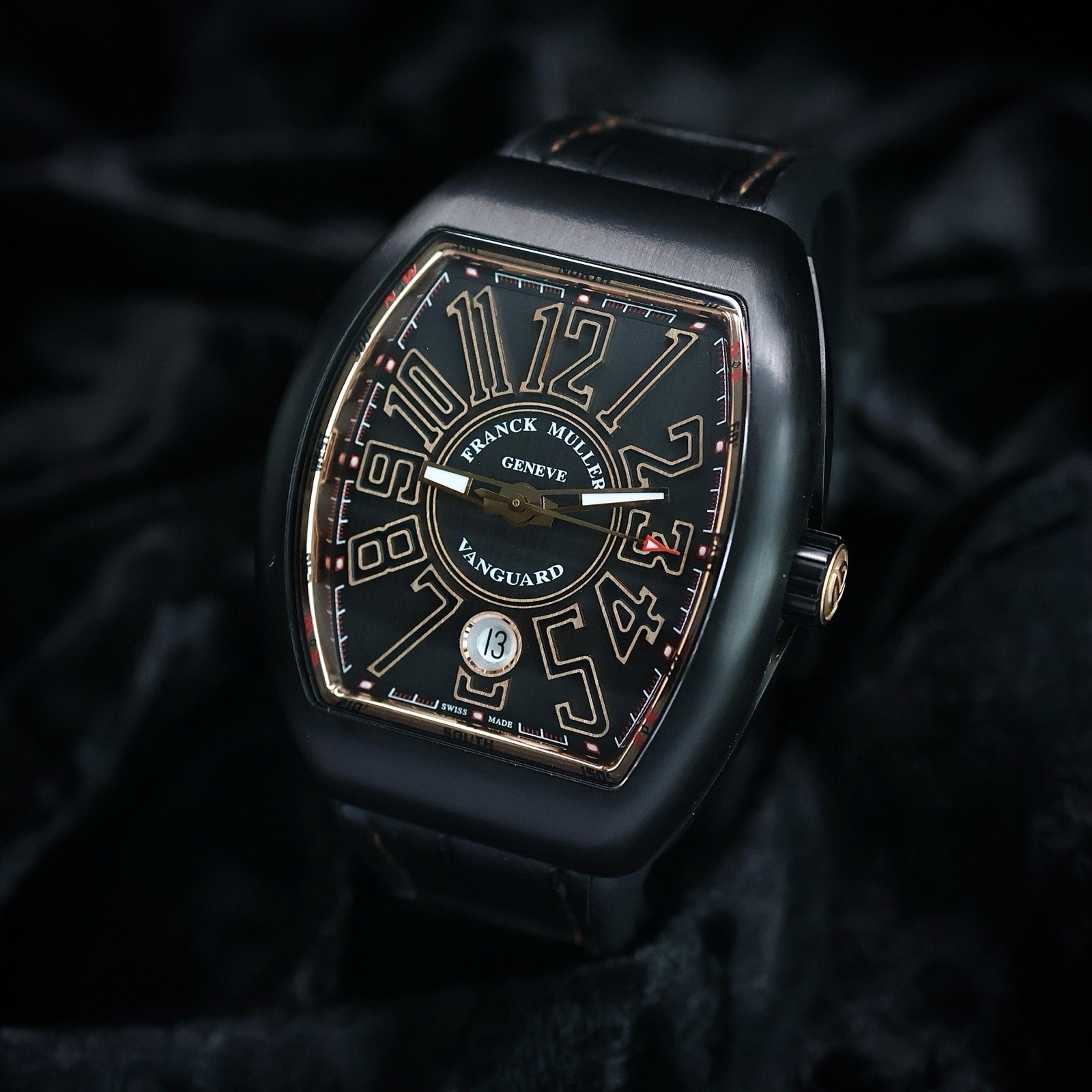 Franck Muller Vanguard V41 SC DT BR NR 5N – Black PVD Rose Gold – 2025 Full Set