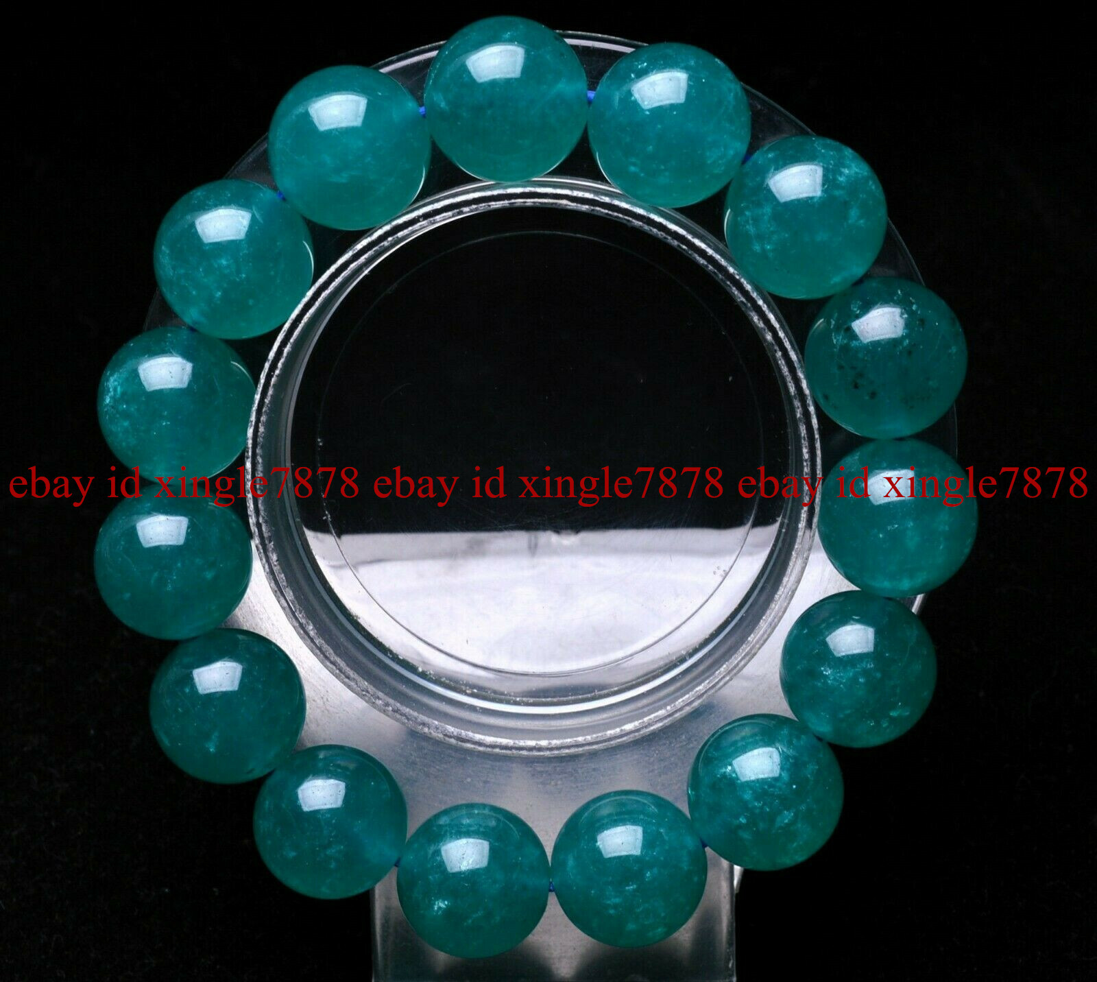 14mm Natural ice Amazonite Mozambique Gemstone Polished Beads Bracelet