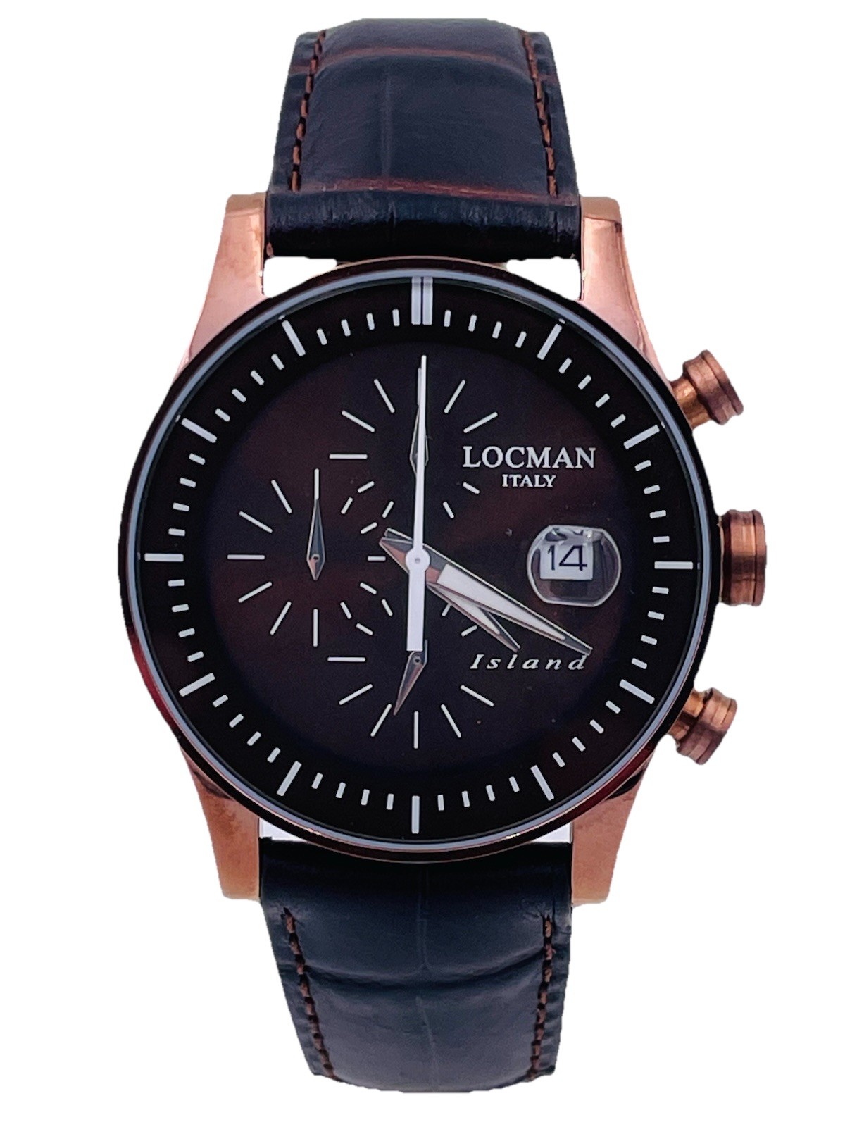 Locman Island Chrono Rubber/Titanium 40mm Watch 620BBNIPL/375 Hot Discount New