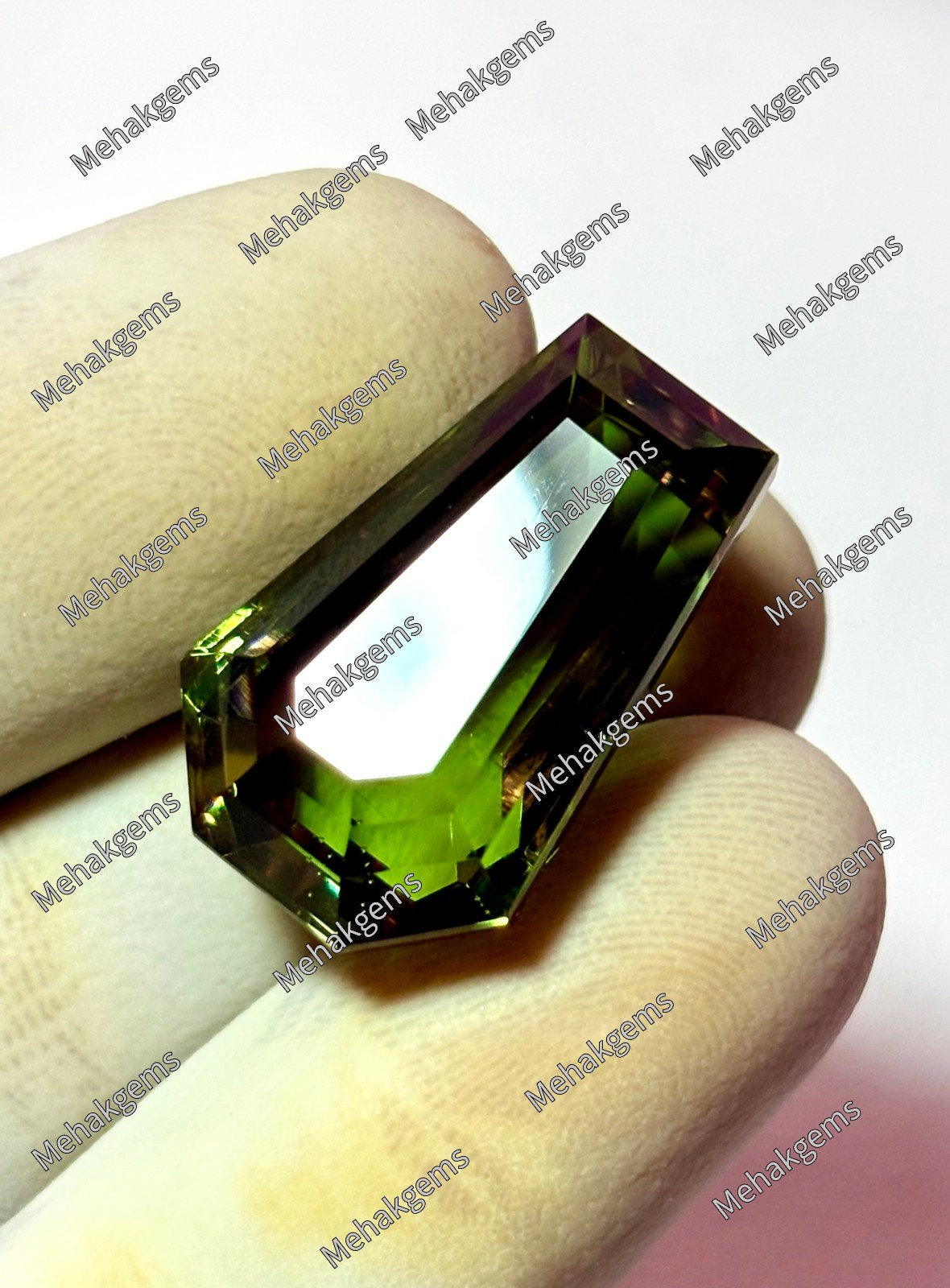 33 Ct Color Change Zultanite Gemstone, Coffin Cut Diaspore for Statement Ring