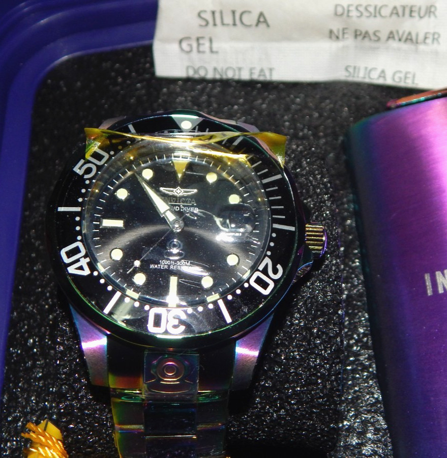 New INVICTA Pro Diver Automatic Stainless 47mm Watch 26601 w/ Flask 2 Shot Glass