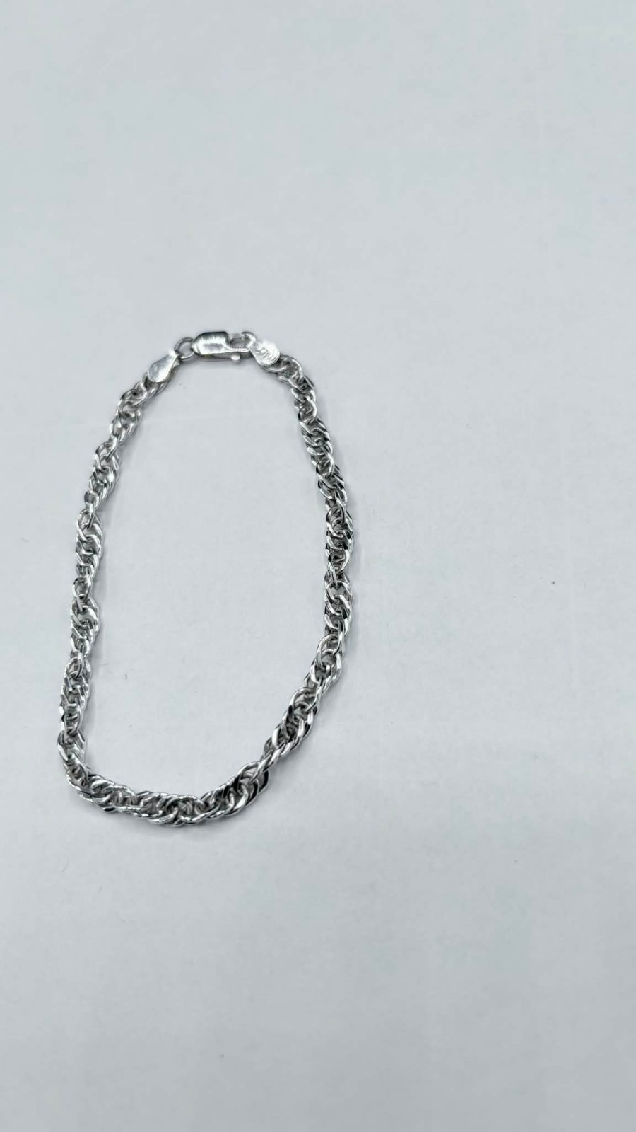 Italian 925 Sterling Silver 4.3mm Cuban Curb Link Bracelet 7.75″