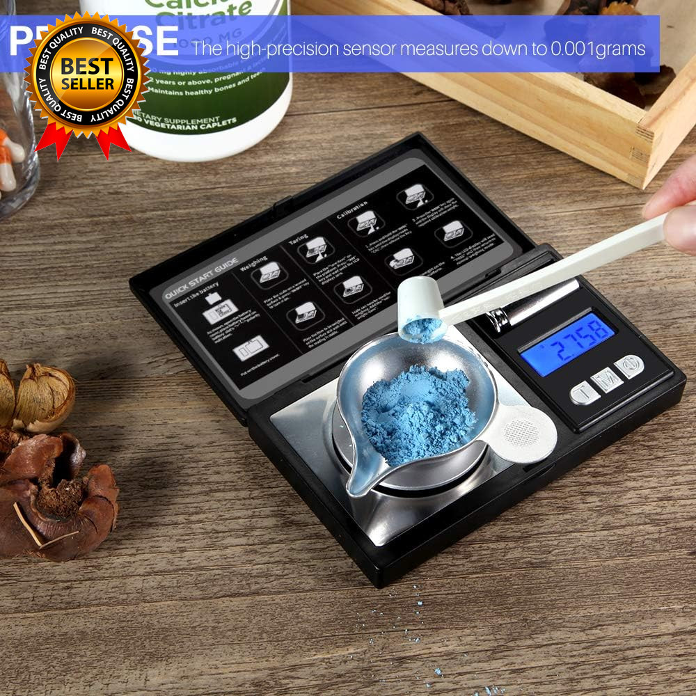 Milligram Scale 50G/0.001G Digital Jewelry Scale Micro Gram Scale for Powder