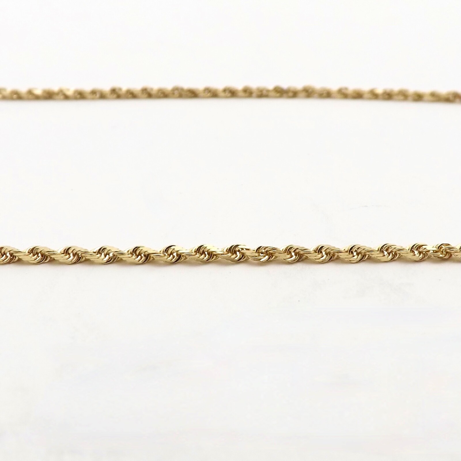 14k Gold Rope Link Chain Pendant Necklace 30in Slip On Diamond Cut OroAmerica 6g