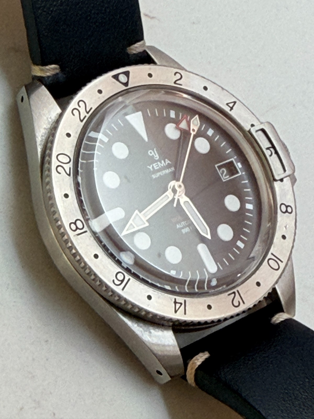 Yema Superman GMT 41mm with Maxi Dial