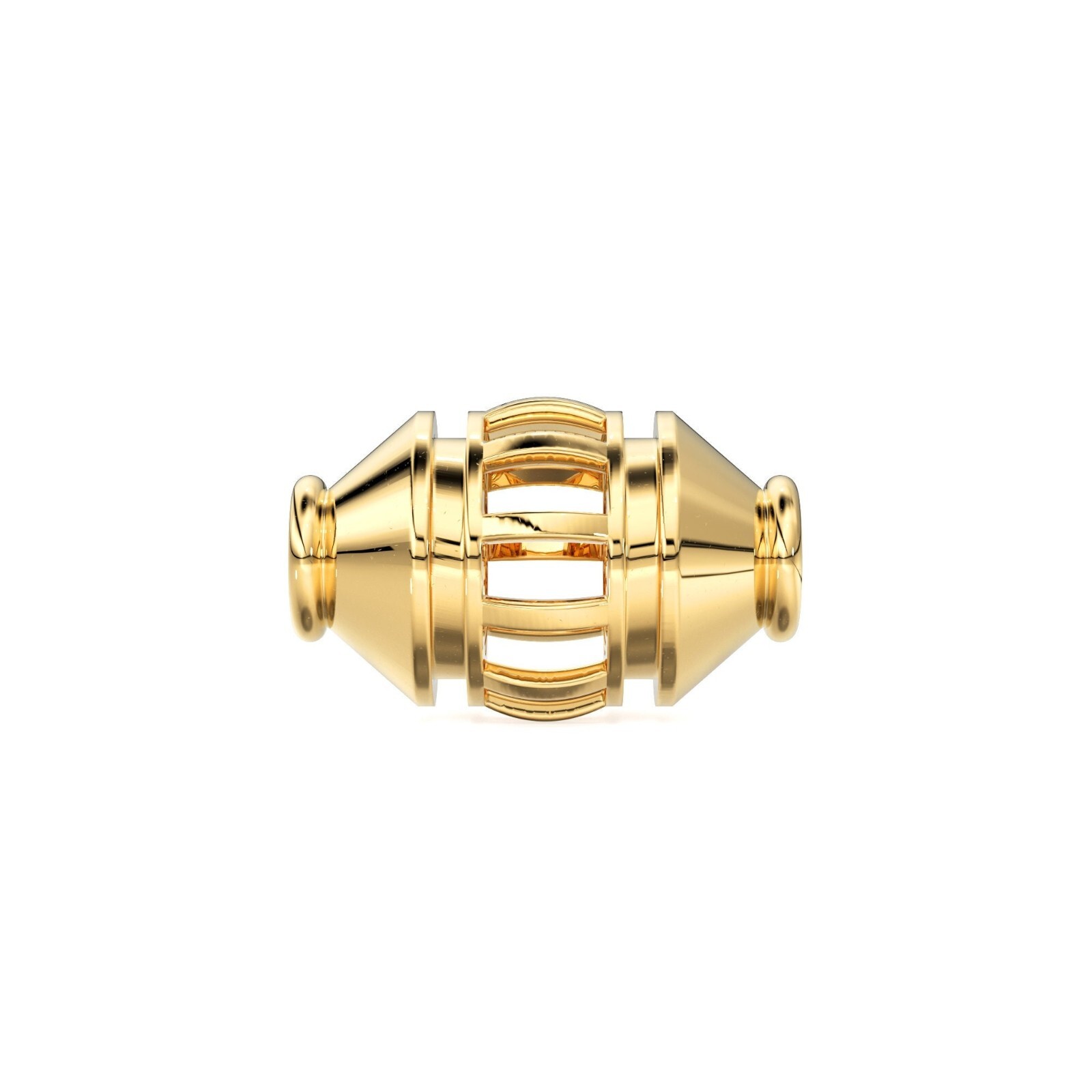 Fancy Solid Gold 14k 18k Solid Gold Spacer Bead Jewelry Making Supply 7.50mm