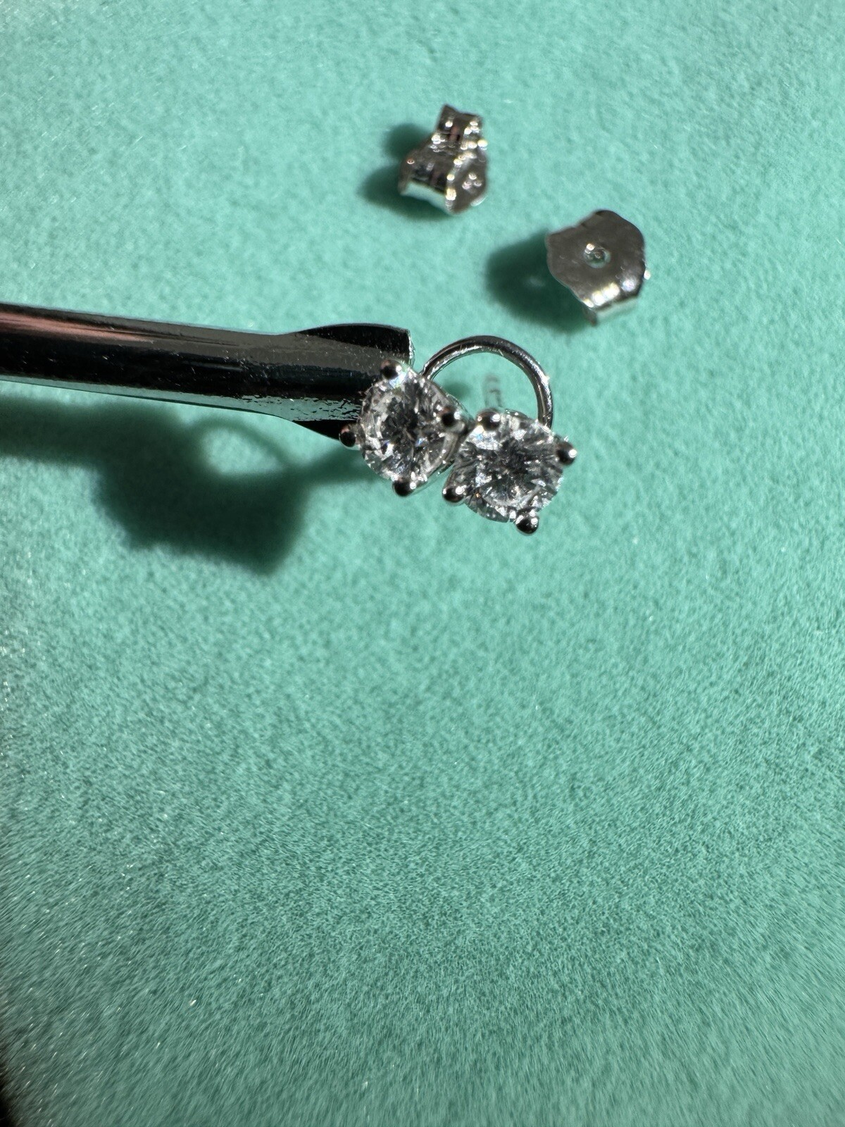 0.2 Carat Lab Diamond Studs w/ 14k White Gold