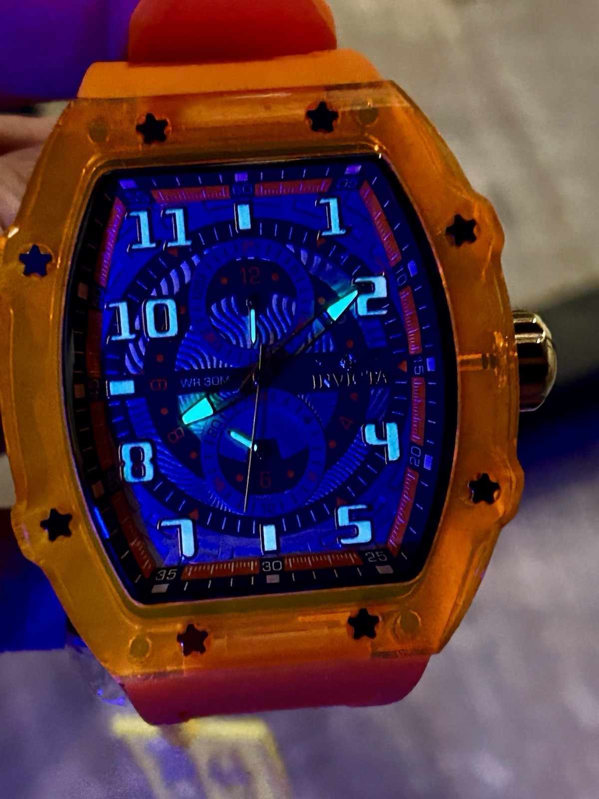 Invicta Racing Cyclone 48.5mm, WR 30m, 9”, New/Box/3yr Warranty, Orange, 48711