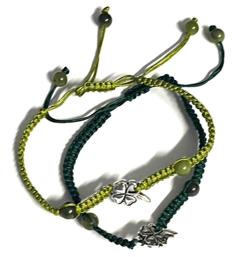 IRISH CONNEMARA MARBLE ADJ. TIE BRACELET 6 1/2″ CELTIC SET JCW320