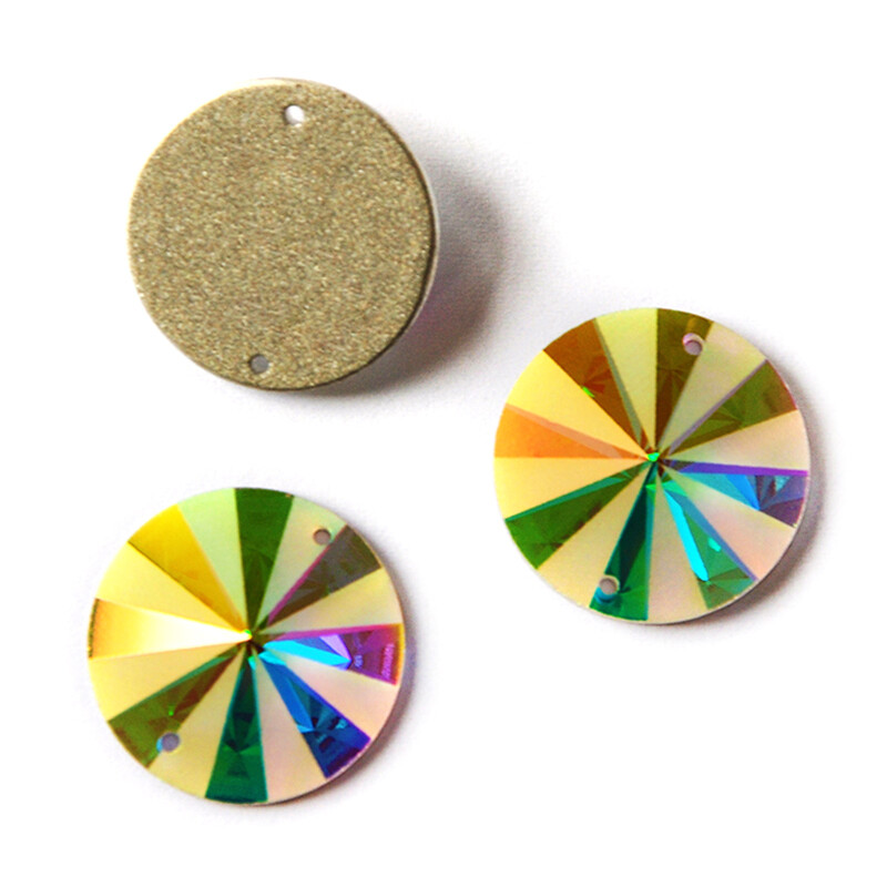 Round Multi-faceted Sew On Rhinestones Strass Garment Decoration Gym suit DIY