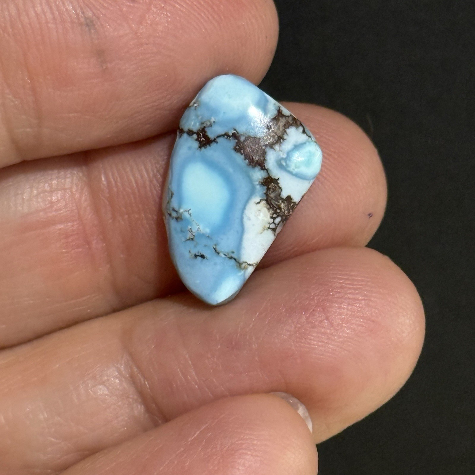7ct 19x12x4.3mm Beautiful Golden Hill Lavender Turquoise Cabochon Gem