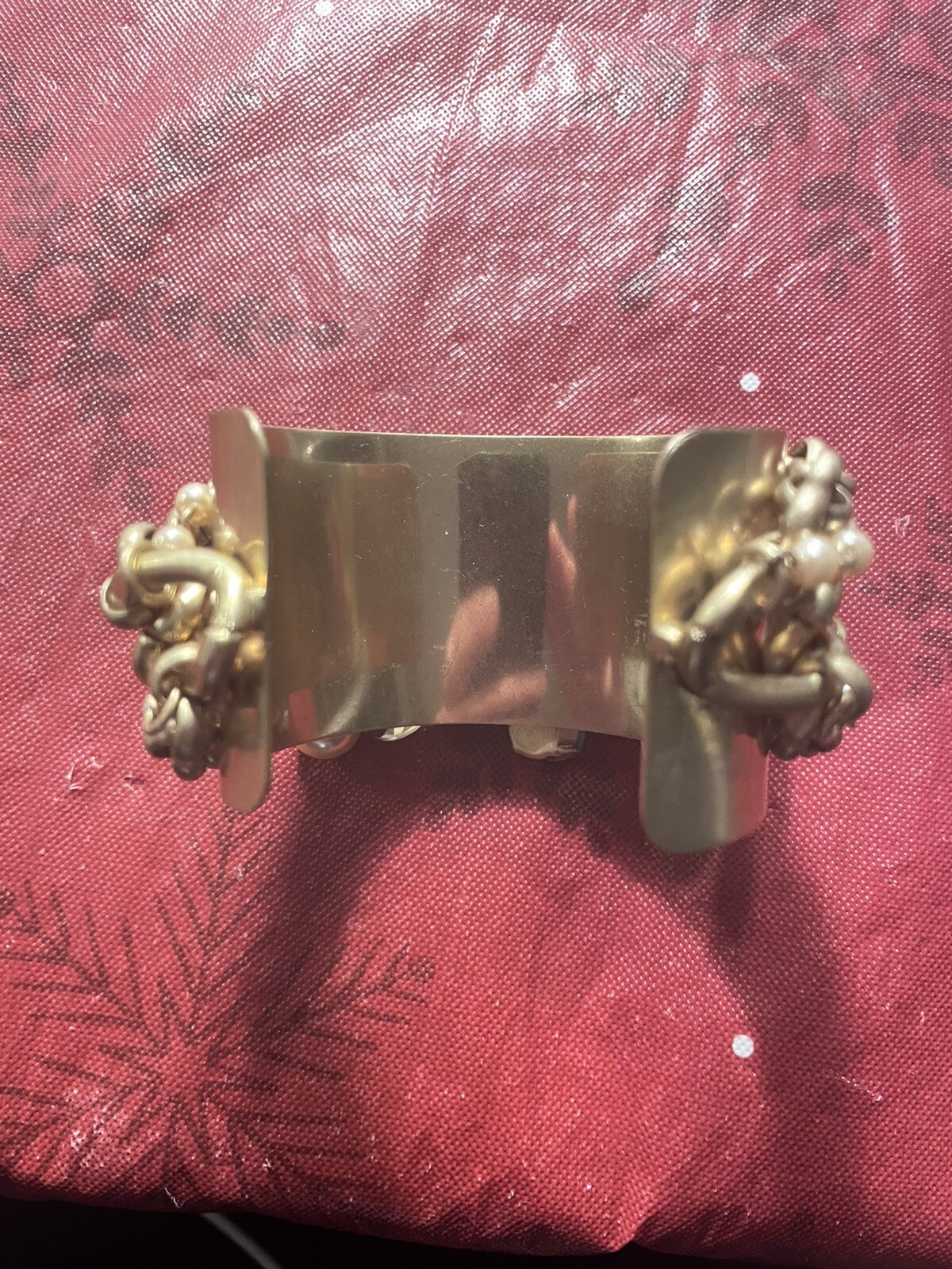 Bohemian CAROLEE GOLD TONE/GOLD CHAIN W/ BEADED CHARM CUFF BRACELET- JL97