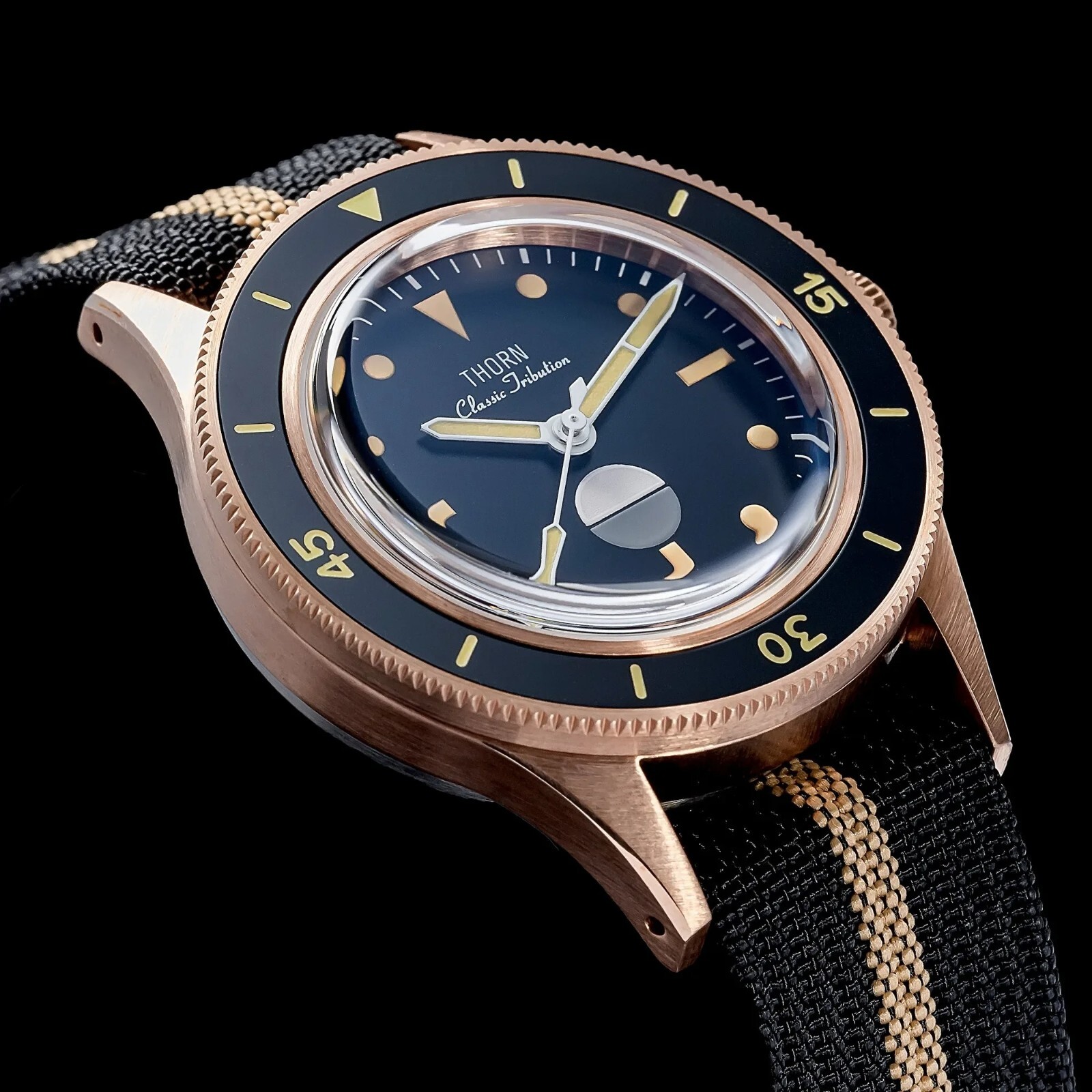 THORN Fathoms Fifty CUSN8 Bronze NH35 Diver 200M Automatic Watch 40mm Hygrometer