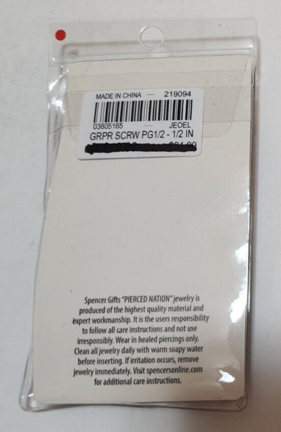 Spencers Pierced Nation Ear Gauges Purple Green Tunnel 1/2″ 12.7MM 316L New