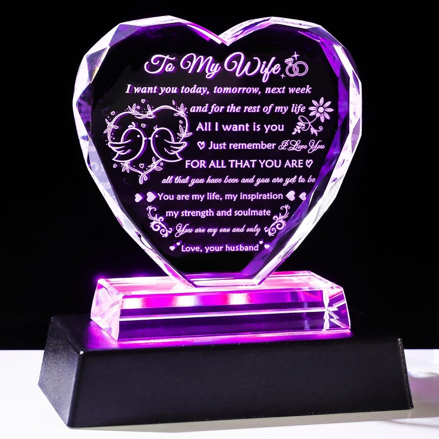 Anniversary Gift For Wife Romantic Anniversary Present For Lover Colorful LED