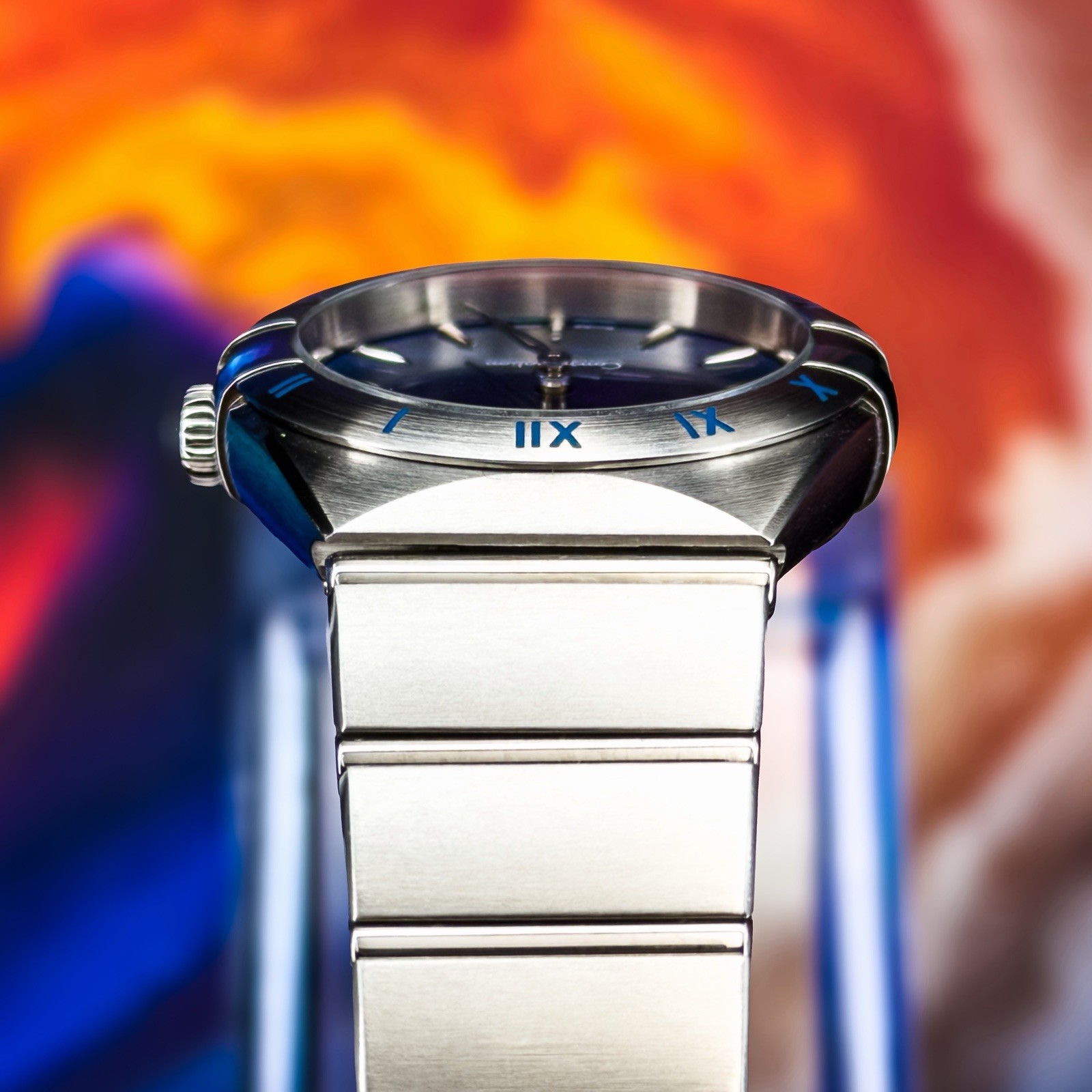 Omega Constellation 28mm quartz blue dial ref. 131.10.28.60.03.001, box & papers