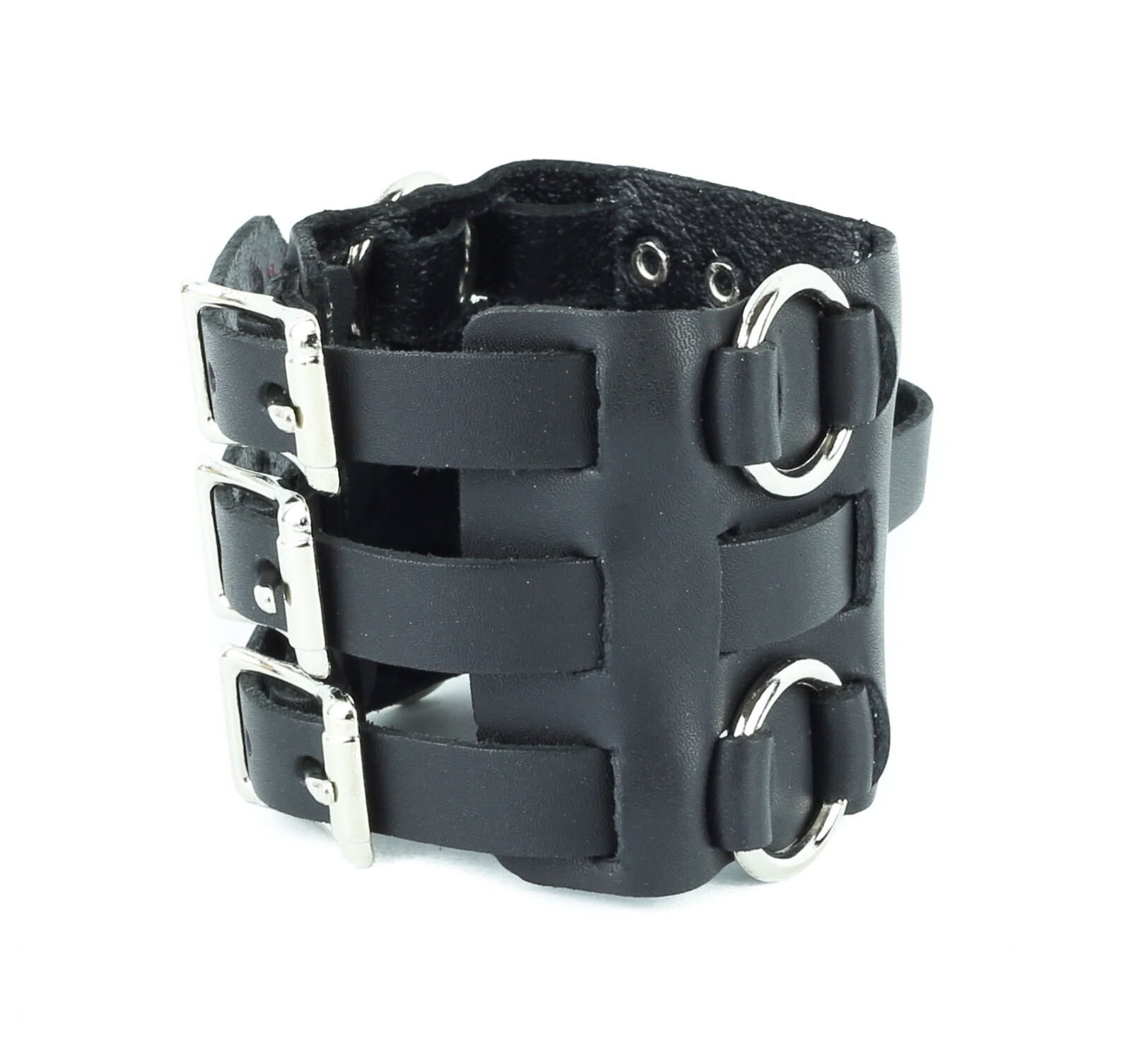Bikers Rockers Leather Watch Band Bracelet Rivet Studded Punk Gothic