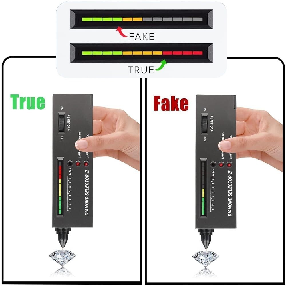 Portable diamond tester selector with lighting new pearl stone detection kit-US
