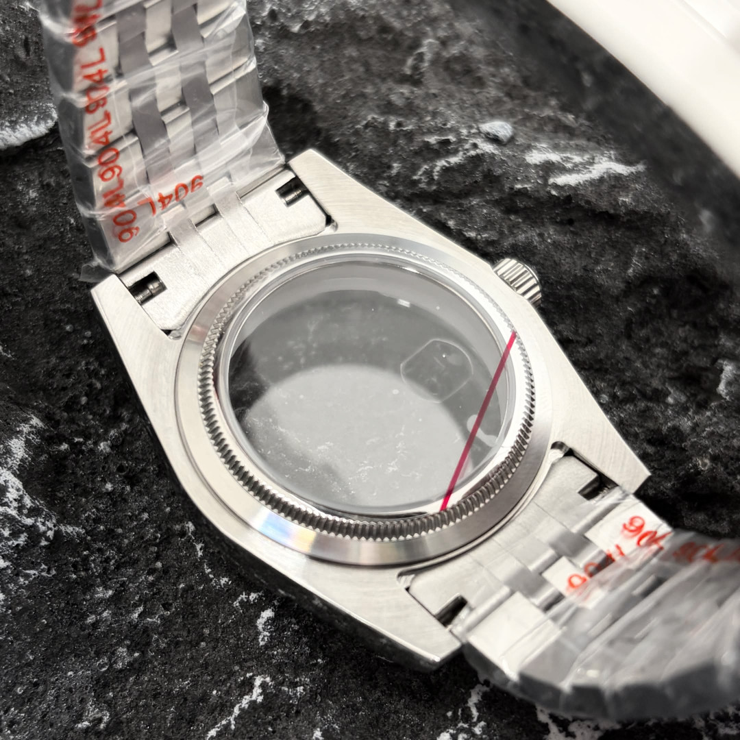 DIY 36mm Stainless Watch case strap kit For ETA 2824 PT5000 Movement Silver Mod