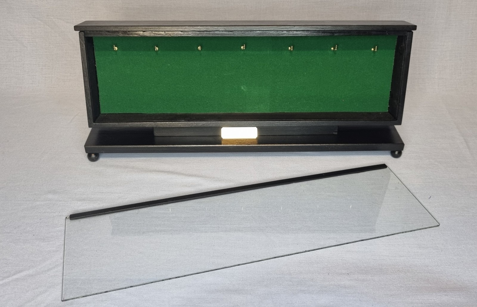 Pocket watch glass display case, table top, solid wood cabinet choice of 4 sizes