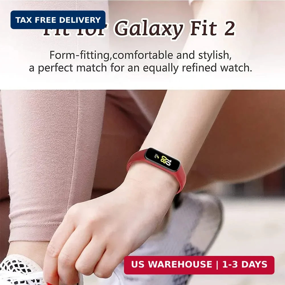 Lustre 6 Pack Replacement Bands Compatible with Samsung Galaxy Fit 2 SM-R220 for