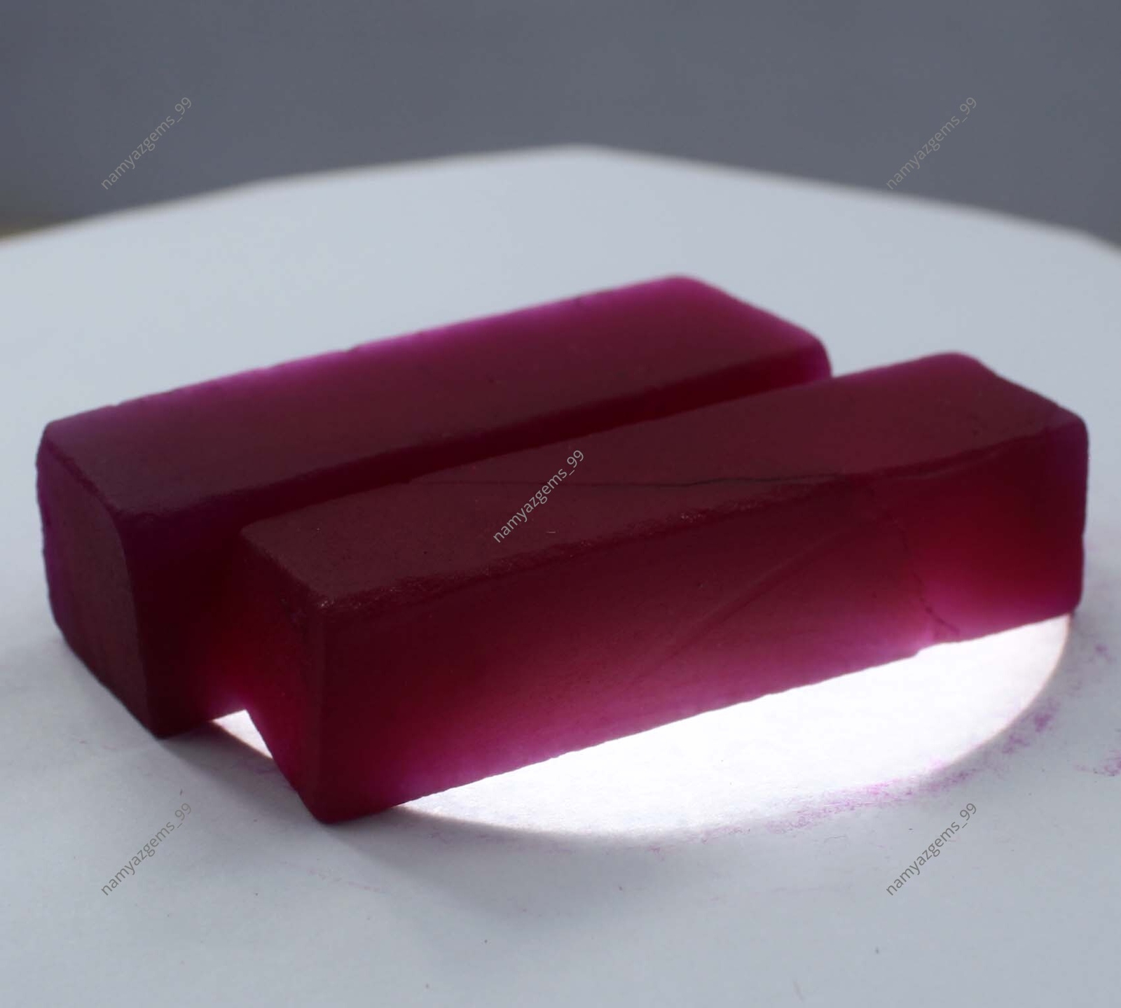 Natural 550 Ct Ruby Huge ROUGH Earth Mined CERTIFIED Red Loose Gemstone Pair