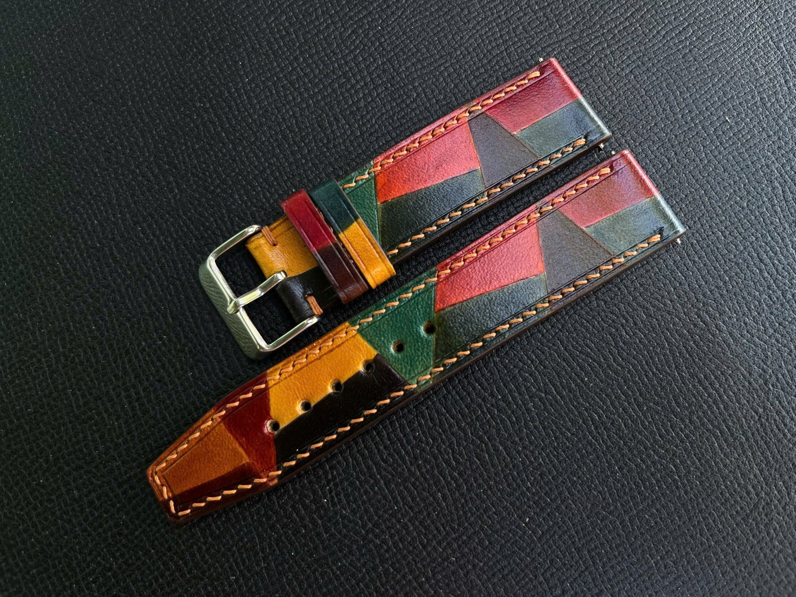 Multicolor Cowhide skin Watch Strap Band 18mm 19mm 20mm 21mm 22mm 23mm 24mm 26mm