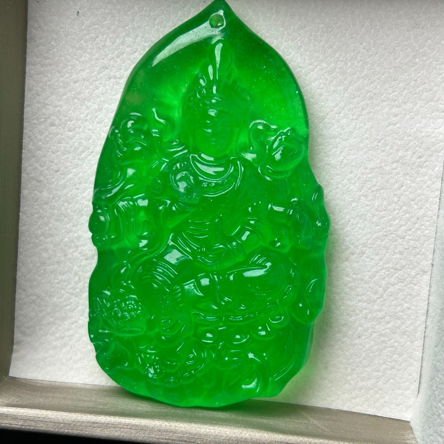Natural ice Burmese Jade Jadeite Carved dragon kwan-yin lucky Pendant&Necklaces