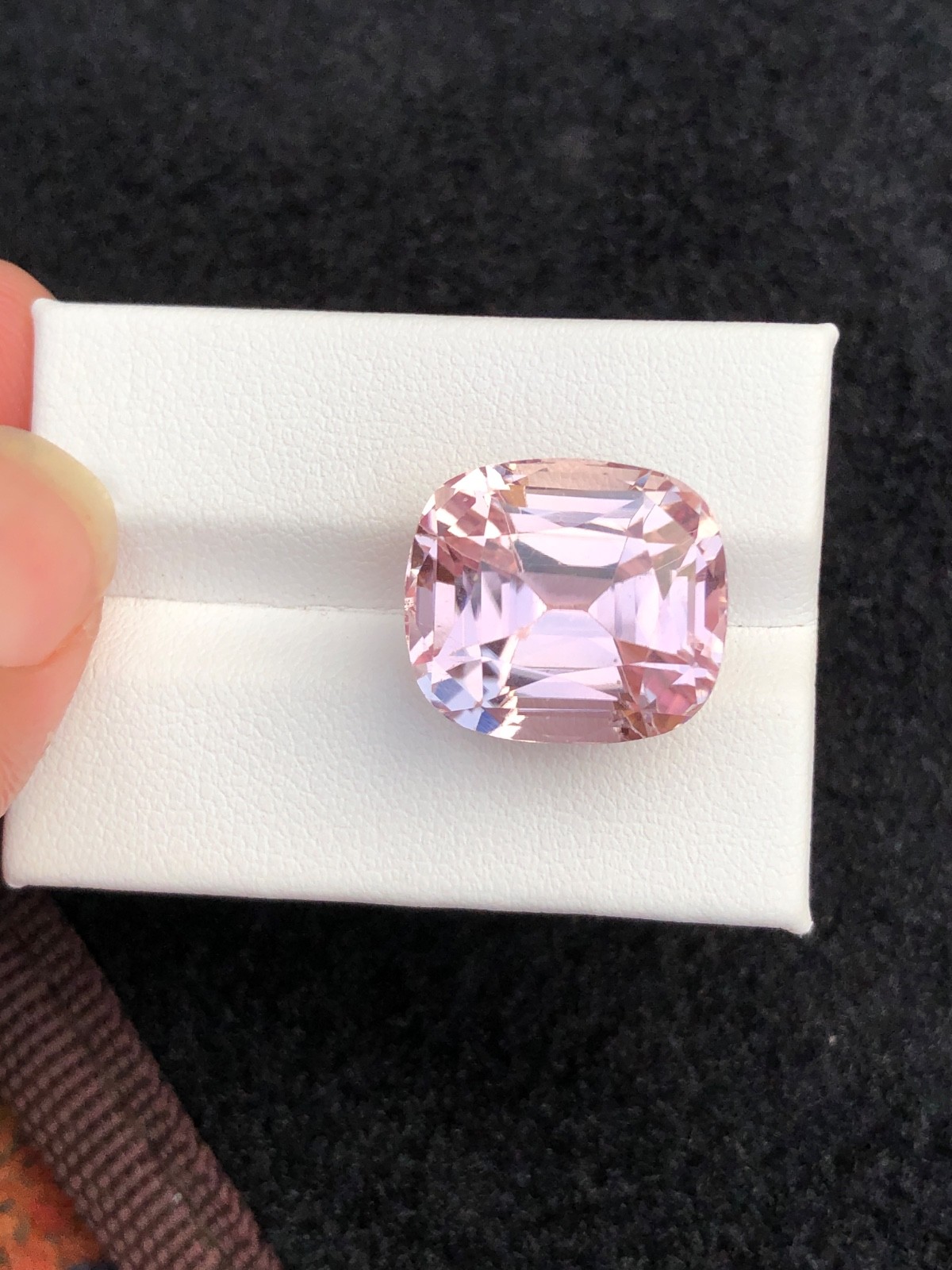 26.6. Carat Natural Cut Kunzite Cushion Shape loose gemstone From Afghanistan