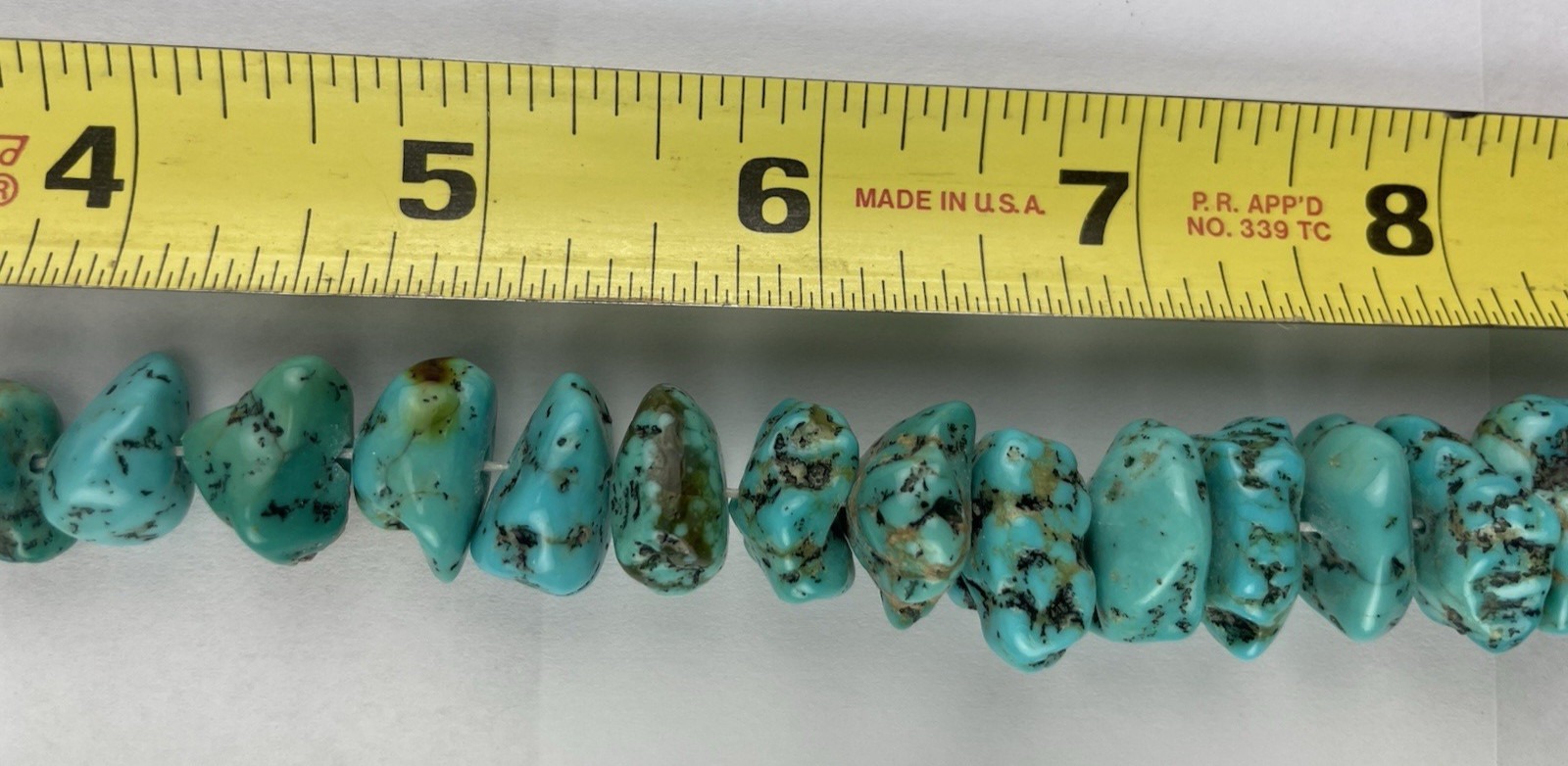 Vintage Chunky Southwest Turquoise & Shell Necklace 27, 1/2″ 61 Pieces Turquoise