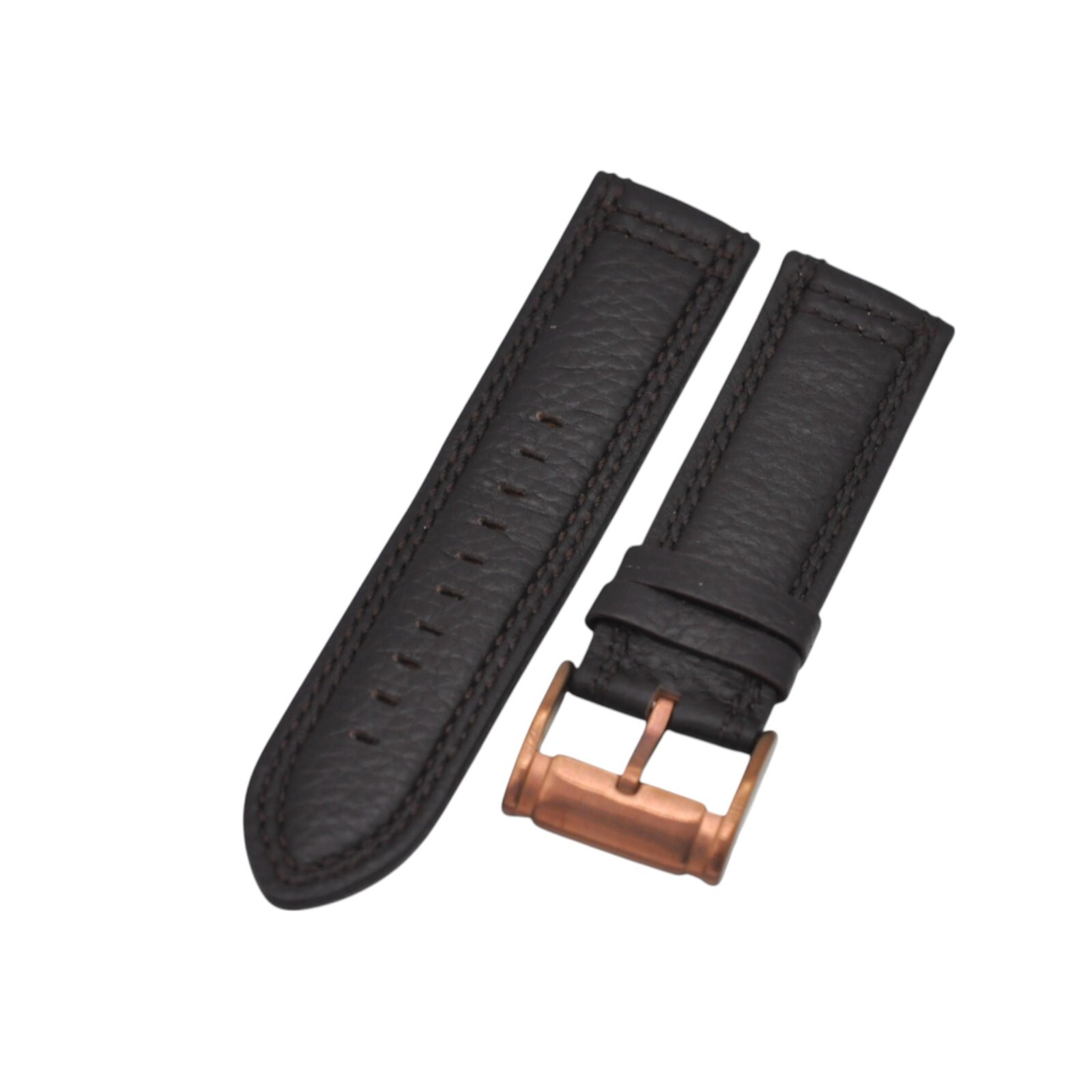 FS4338 24mm Dark Brown Leather Watch Strap For Fossil