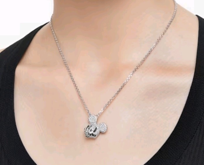 SWAROVSKI Disney 100Th Mickey Mouse Pendant Necklace
