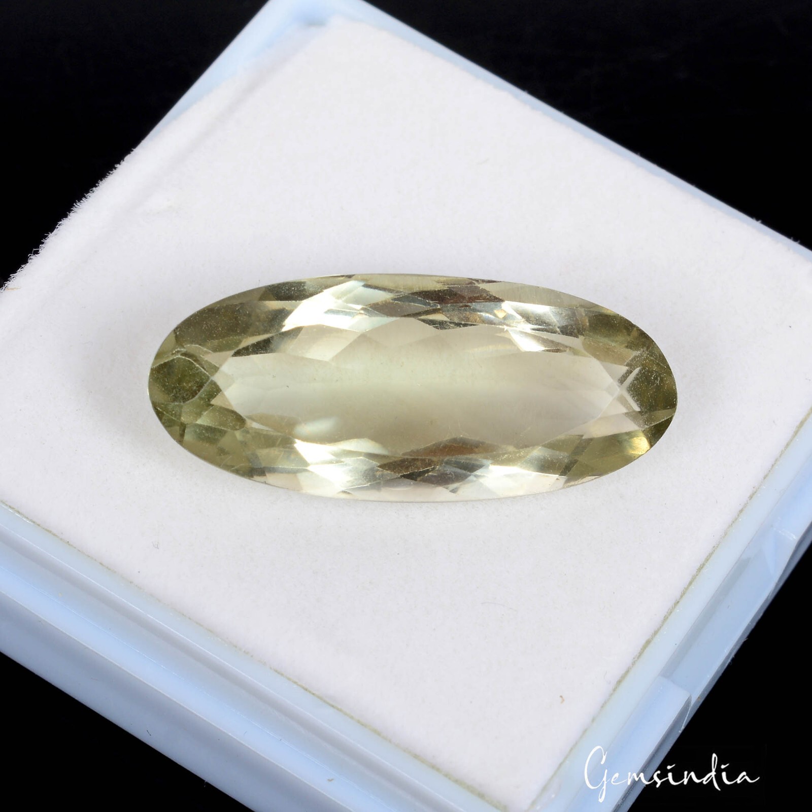 Certified 14.60Ct Natural Green Amethyst Oval Cut Loose Faceted Jewelry Gemstone