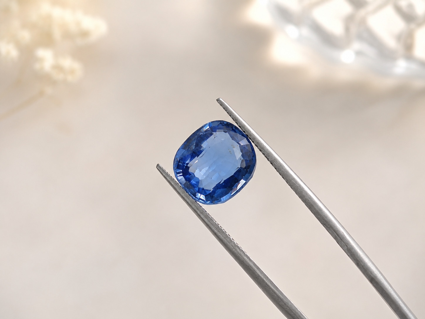 9.2 Ct Natural Blue Sapphire Cushion 12.8×10.6x6mm GCI Certified Sri Lanka
