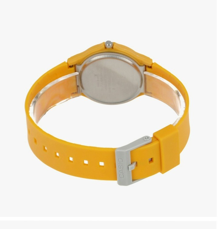 Casio MQ-24B-9B Analog Watch Yellow Resin Unisex Lightweight Casual Wristwatch