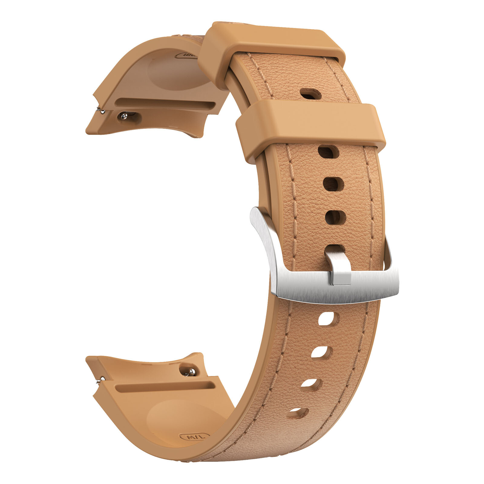 Silicone PU Leather Hybrid Watch Strap Sport Band For Galaxy Watch 7/6/5/4/FE