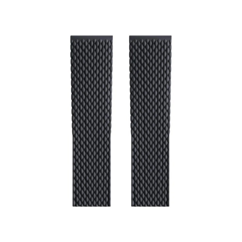 22 24mm Mesh Rubber Watch Strap Fits Breitling Navitimer / Avenger / Superocean
