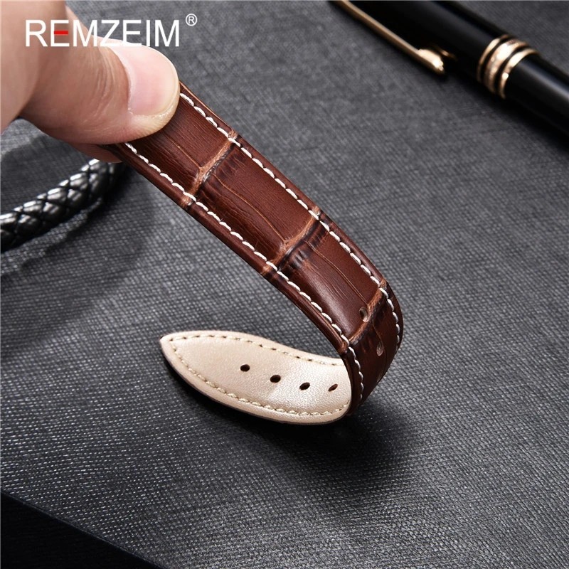 Genuine Calfskin Leather Watch Strap 18mm 20mm 22mm 24mm Band for Men Women