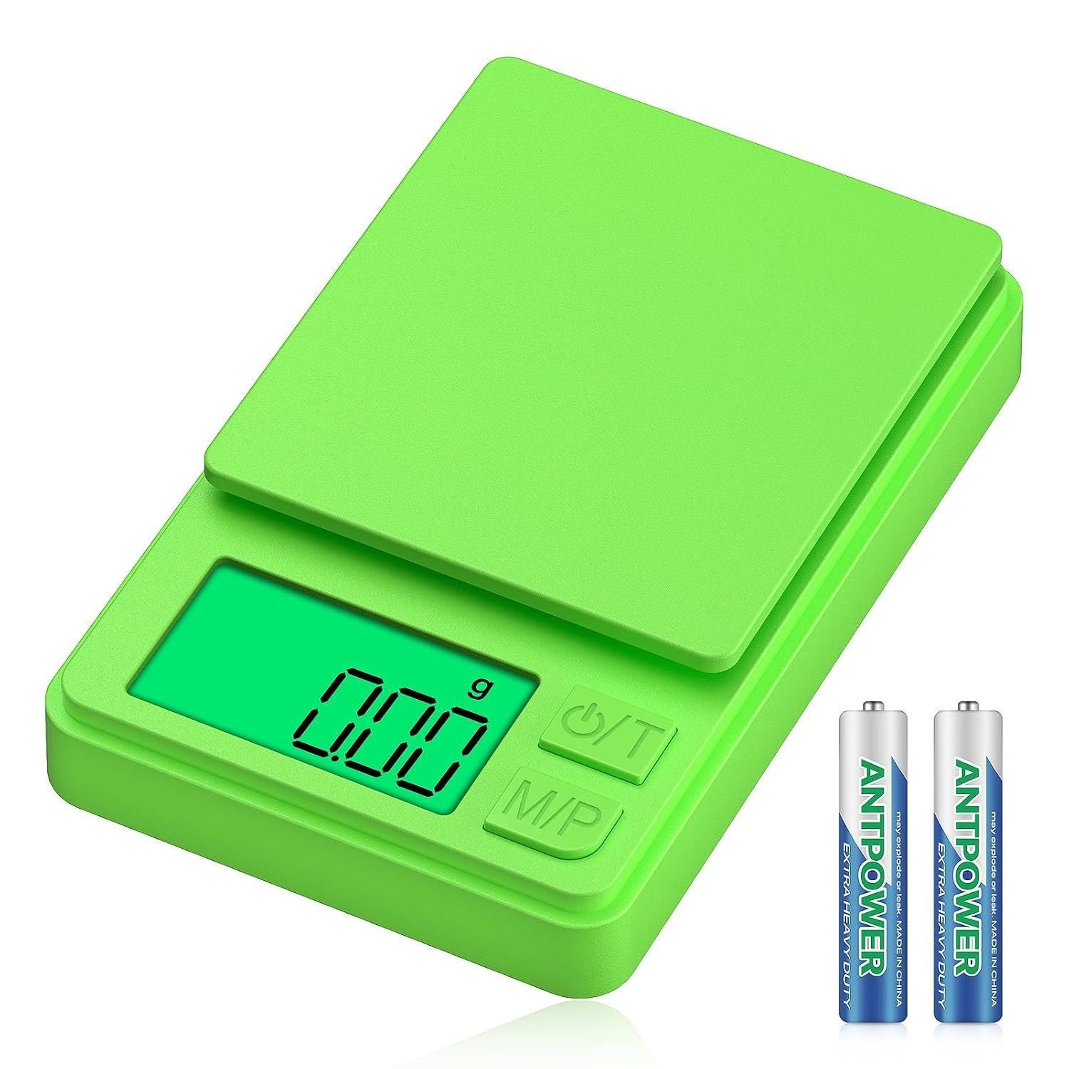 Portable Mini Digital Scale with LCD – 7 Units Conversion & Tare Function, Green