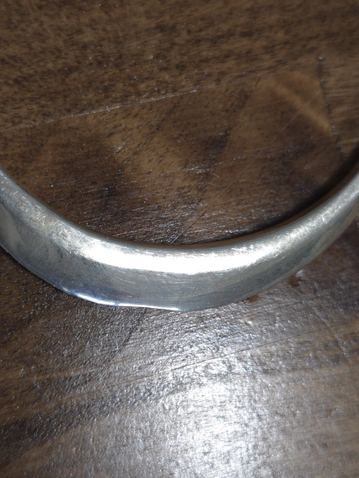 Vintage Plain 1oz .925 Silver Simple Round Oval Classic Bangle