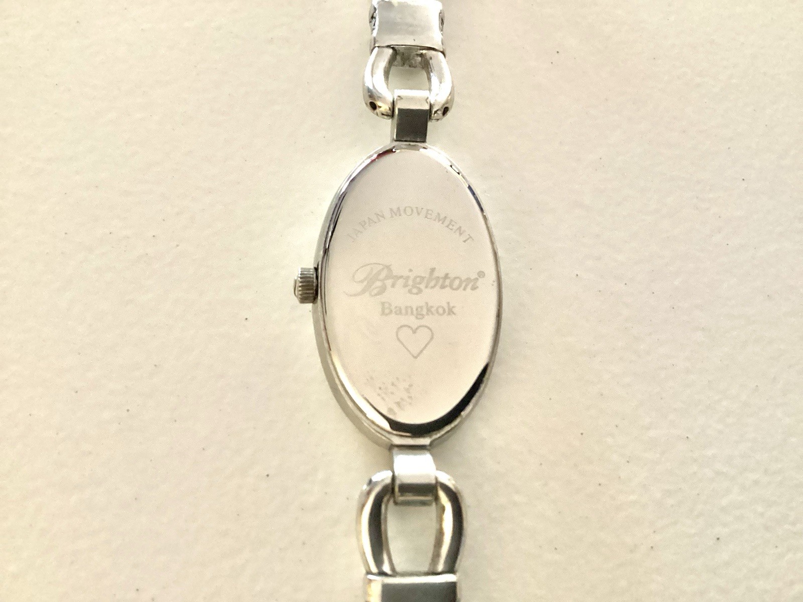 Brighton Bangkok Watch Black Leather Silver Needs Battery